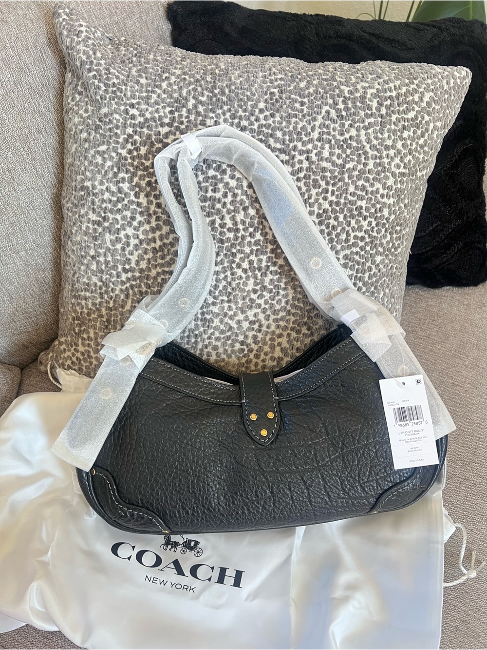 Coach Black Brass Drifter Shoulder Bag 31 - Picture 4 of 6